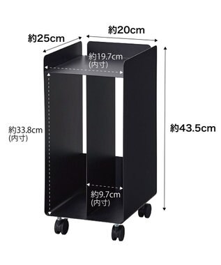 tower ピアノ下楽譜収納ワゴン タワー ブラック ブラック