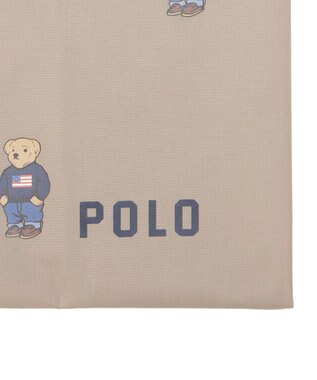 MOONBAT POLO RALPH LAUREN ベルト付きレインバッグ ポロベア総柄／撥水 透湿 ベージュ