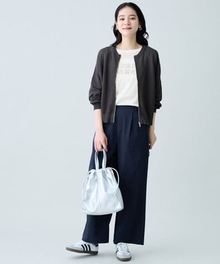 ANY 7daysデイリータックワイドパンツ ネイビー系