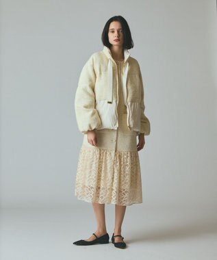 ツイードコンビパフィーブルゾン