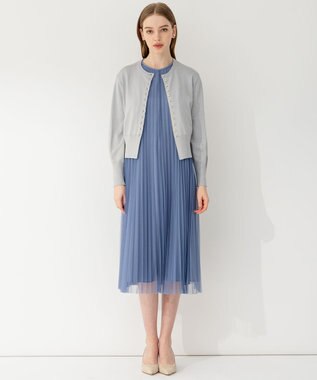 23区 L 【APPLAUDIR】コンパクト ラメカーディガン シルバー系