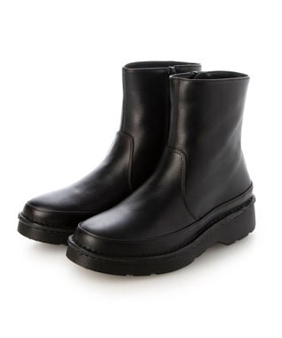 ing <ing>【WEB限定】ボリュームソールラウンドショートブーツ ブラック