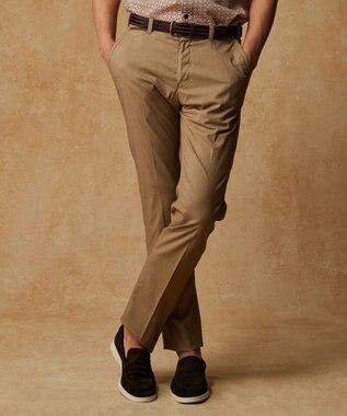 JOSEPH ABBOUD 【キングサイズ・ウエストも伸びる!/ストレッチ/軽量/Eco撥水】マイクロピケストレッチ パンツ キャメル系7
