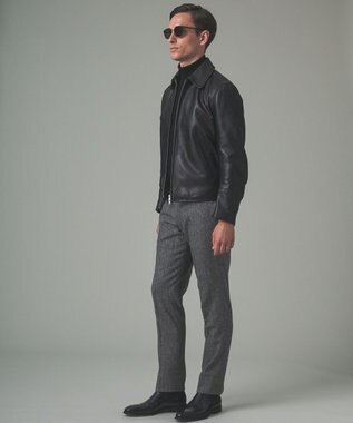 GOTAIRIKU 新色追加【洗える/チクチクしにくい/ピリングしにくい】イタリア糸 ハイゲージ タートルネックニット_WOOL100％ ブラック系