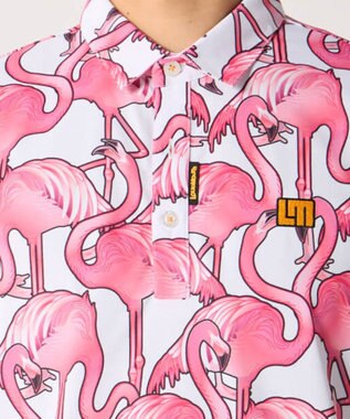 FILA GOLF／marie claire 【Loudmouth】総柄ポロシャツ Pink Panic