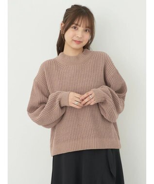 earth music&ecology マットベロアモールプルオーバー Mocha