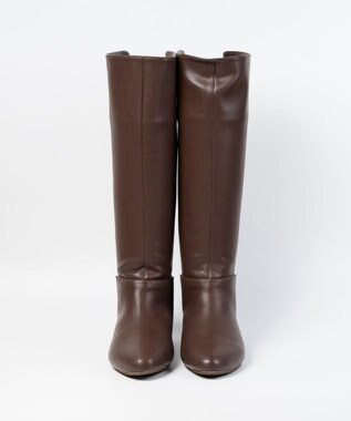 BONTRE 【MIONOTIS/ミオノティス】バックファスナーインヒールロングブーツ/40812 ダークブラウン