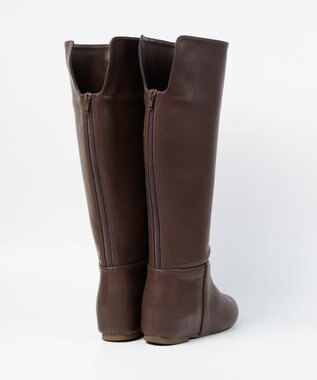 BONTRE 【MIONOTIS/ミオノティス】バックファスナーインヒールロングブーツ/40812 ダークブラウン