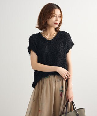 Green Parks ・ｓｗｉｎｇ　ｂｙ　チュールヤーンワイドプルオーバー Black