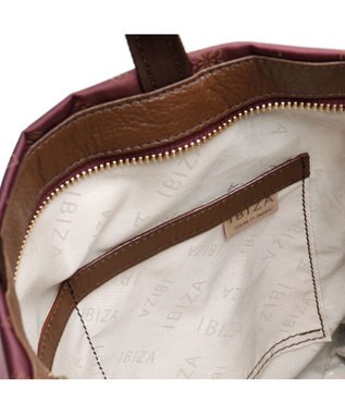 IBIZA ロゴナイロン　2WAYバッグ バーガンディ