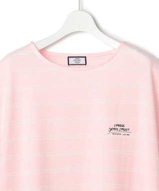 J.PRESS YORK STREET 【WOMEN】キャップスリーブ ボーダーTシャツ ピンク系1