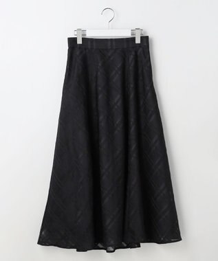 ANY SIS シアーチェック スカート ブラック