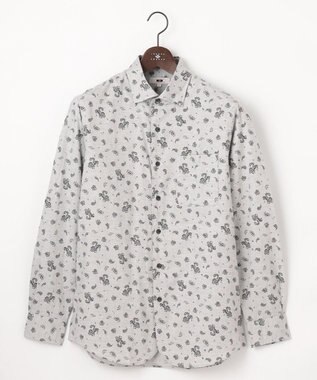 JOSEPH ABBOUD 【柔らか】シャンブレーツイルピーチ シャツ ライトグレー系6