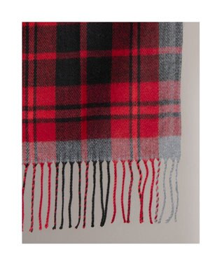 UNBILLION カシュネ cache nez / 静電チェック柄ストール レッド