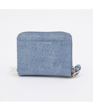 UNBILLION ペルケ perche / パール調ストラップ・ジャバラカードウォレット シルバー