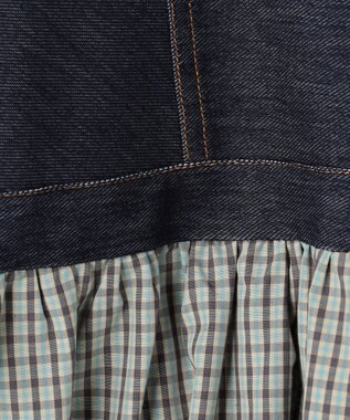 組曲 KIDS 【110-140㎝】 チェックドッキング ワンピース ミント
