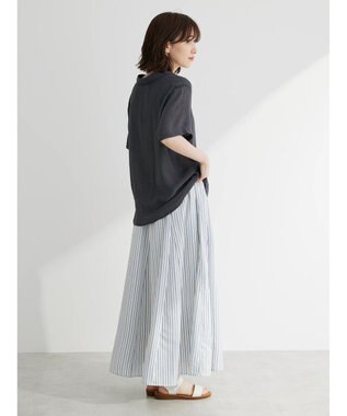 Green Parks ゆったり開襟シャツ Charcoal Gray