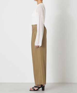 NAVE 【ReNAVE・セットアップ可/撥水加工/防シワ/ウエストゴム】ポリエステルタッサー パンツ カーキ系