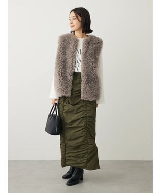 Green Parks ・Ｐｅｔｉｔ　Ｆｌｅｕｒ　ロゴｐｔフレアスリーブロンＴ Off White