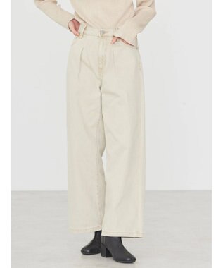 AMERICAN HOLIC フロントタックワイドデニム Beige