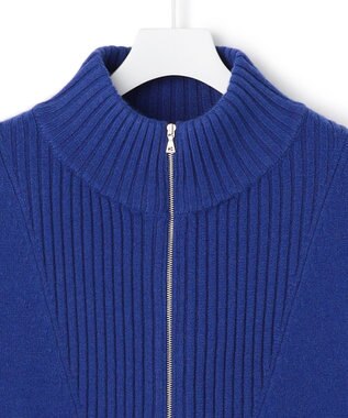 J.PRESS YORK STREET 【UNISEX】:ウールカシミヤ ハーフジップニット ブルー系