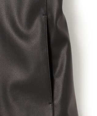 ICB フェイクレザー ベスト ブラック系