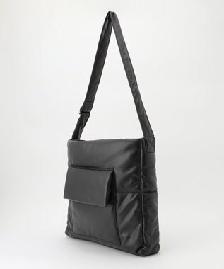 JOSEPH HOMME シンセティックソフトレザー　ワンショルダー バッグＬサイズ ブラック系