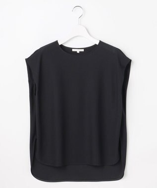 自由区 【WEB先行販売】ストレッチアムンゼンフレンチスリーブ カットソー ネイビー