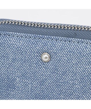 UNBILLION ペルケ perche / パール調ストラップ・ジャバラカードウォレット シルバー