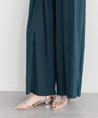 YECCA VECCA 【UVカット/遮熱/接触冷感】COOLタックワイドパンツ Blue Green