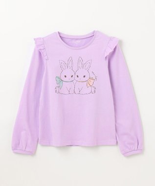 ANY KIDS 【WEB限定】7days プリント Tシャツ ラベンダー×ウサギ