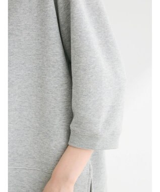 Green Parks ボートネックラメミニ裏毛プルオーバー Gray Mixture