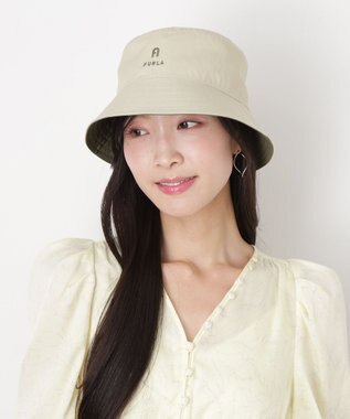 MOONBAT FURLA(フルラ)リバーシブルバケットハット 帽子 無地 UVカット 手洗い可能 オリーブグリーン