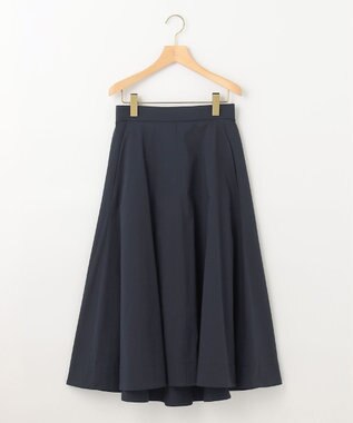 組曲 【洗える】C/Nyブロード スカート ネイビー系