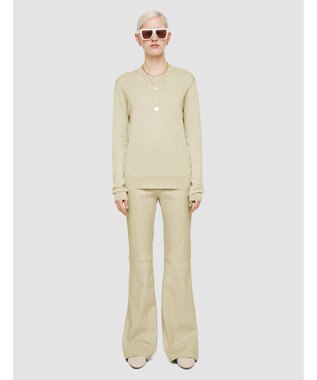 JOSEPH 【洗える】スーパーファインコットンシルク　ラウンドネックニット Quail