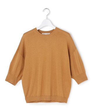 23区 【先行予約】キュプラコットン プルオーバー ニット キャメル系