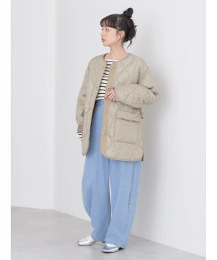earth music&ecology キルティングハーフブルゾン Khaki