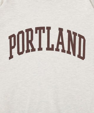 AMERICAN HOLIC PORTLAND裾ラウンドTシャツ Oatmeal