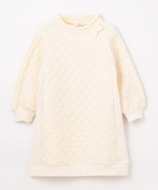 組曲 KIDS 【110-140㎝】ダイヤキルト ワンピース アイボリー系