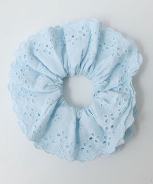 WEGO Lコットンレースシュシュ サックス