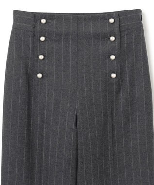 BEIGE， MARCEAU / ストライプパンツ C.Gray × White Line