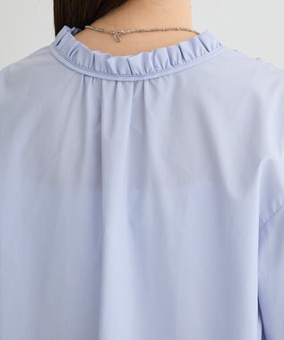 Green Parks ２ｗａｙフリルハイネックブラウス Sax