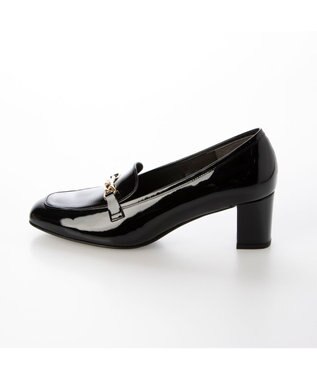 Riz raffinee <Riz raffinee>ビットヒールアップローファー ブラックエナメル