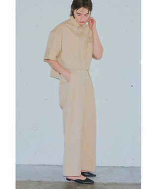 NAVE 【ReNave・セットアップ可/洗える/接触冷感/UVケア】コットンポリブロード パンツ ベージュ系