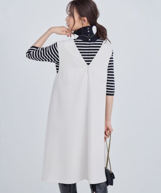 組曲 ライトダブルクロス ジャンパーワンピース サンドベージュ系