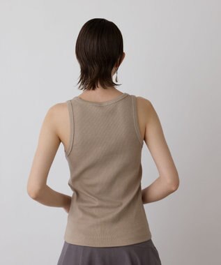 GRACE CONTINENTAL テレコカットトップ ベージュ