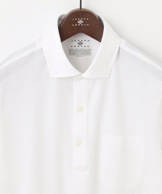 JOSEPH ABBOUD 【オーガニックコットン使用】ブロックサッカーポロシャツ ホワイト系