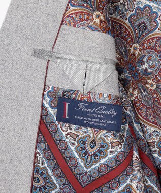 JOSEPH ABBOUD 【キングサイズ・ソフト/JAPANファブリック/LIBERTY柄裏地】ムリネフランネル ジャケット ライトグレー系