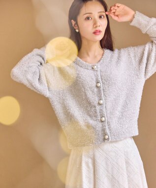 Feroux キラキラシャギー ニット カーディガン