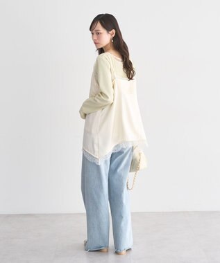 earth music&ecology 【予約】ランジェリーライクレースキャミ アイボリー